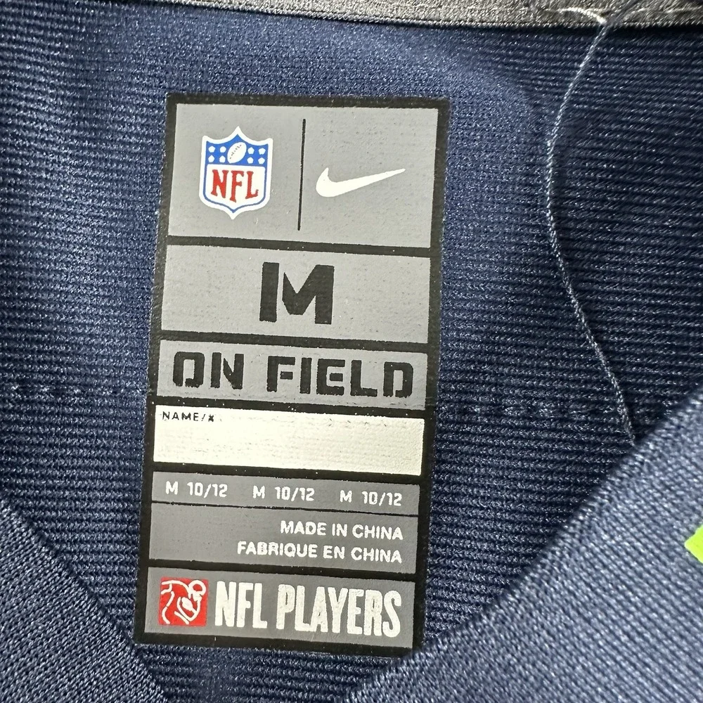 Seattle Seahawks Football Jersey Youth Medium‎ Nike NFL Wilson #3 On Field Blue